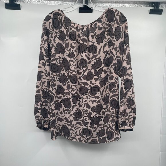 Loft Womens Floral Long Sleeve Top Multicolor Size Medium - Picture 7 of 9